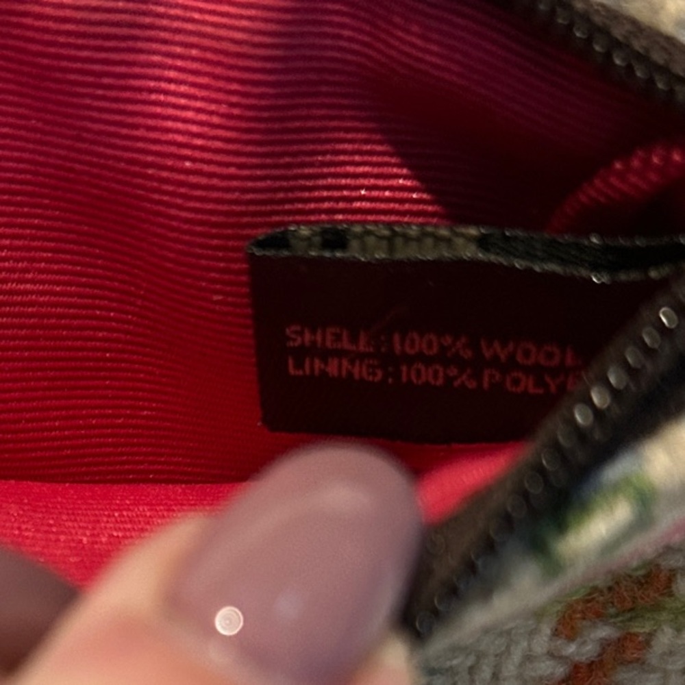 Coach Y2K Heritage Tattersall Wool Mini Bag or Wristlet in EUC - Picture 9 of 12